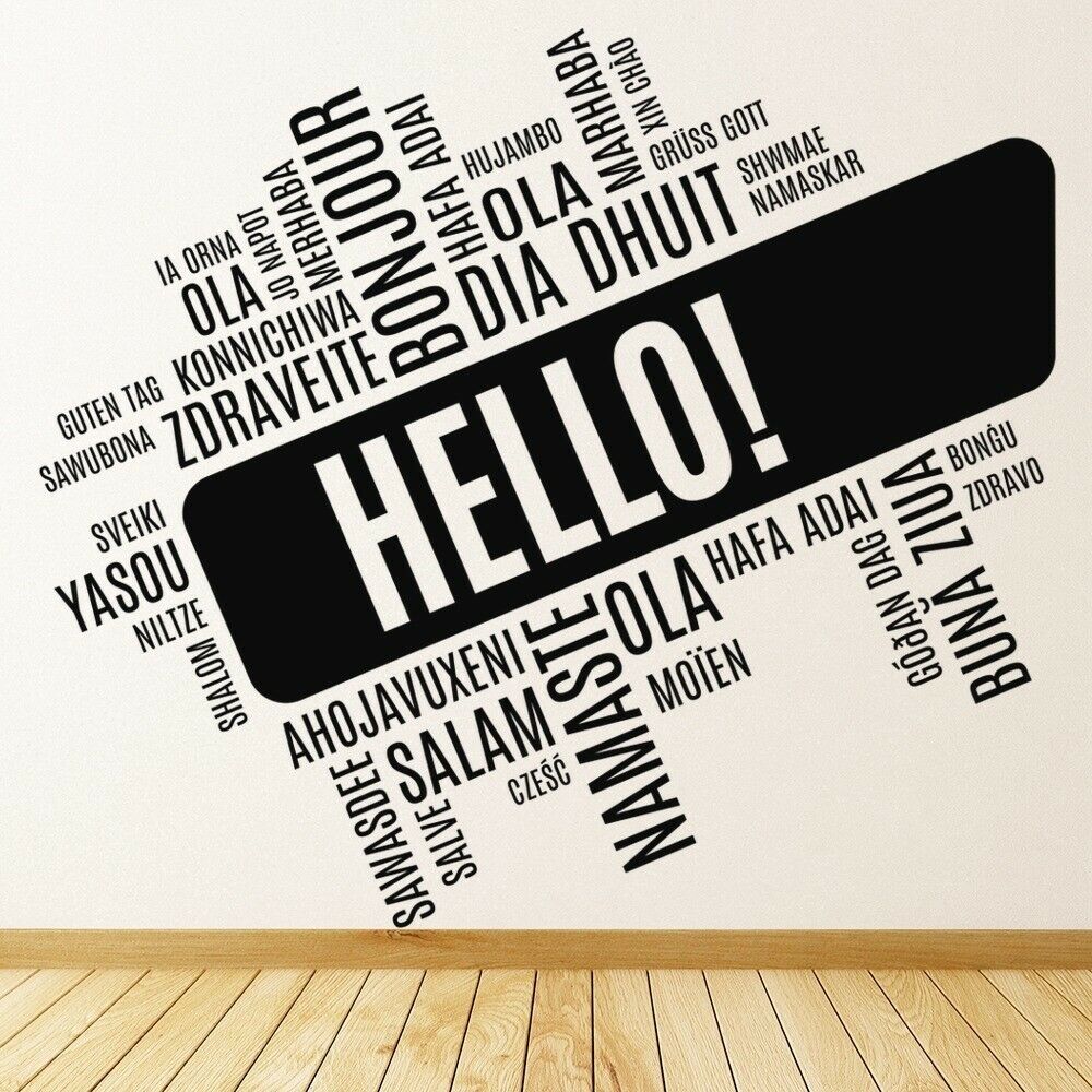 Interior Design Language - Hello Foreign Language ผนังรูปลอก Living Room