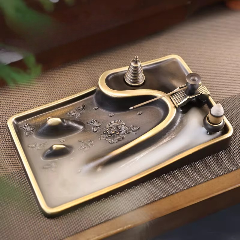 Interior Design Zen - เตาเผาเครื่องหอมทองแดงวินเทจ ดีไซน์สวยงาม สำหรับตกแต่งภายในห้องนอน กลิ่นหอมแบบเซน ควิมador เดอ