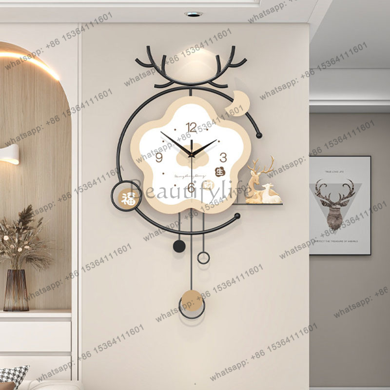 Interior Design Organic Modern - นาฬิกาแขวนผนังดิจิตอลดีไซน์ทันสมัย รูปทรงแปลกตา ขนาดใหญ่ ตกแต่งภายในบ้านสวยงาม แฟชั่นดีไซน์