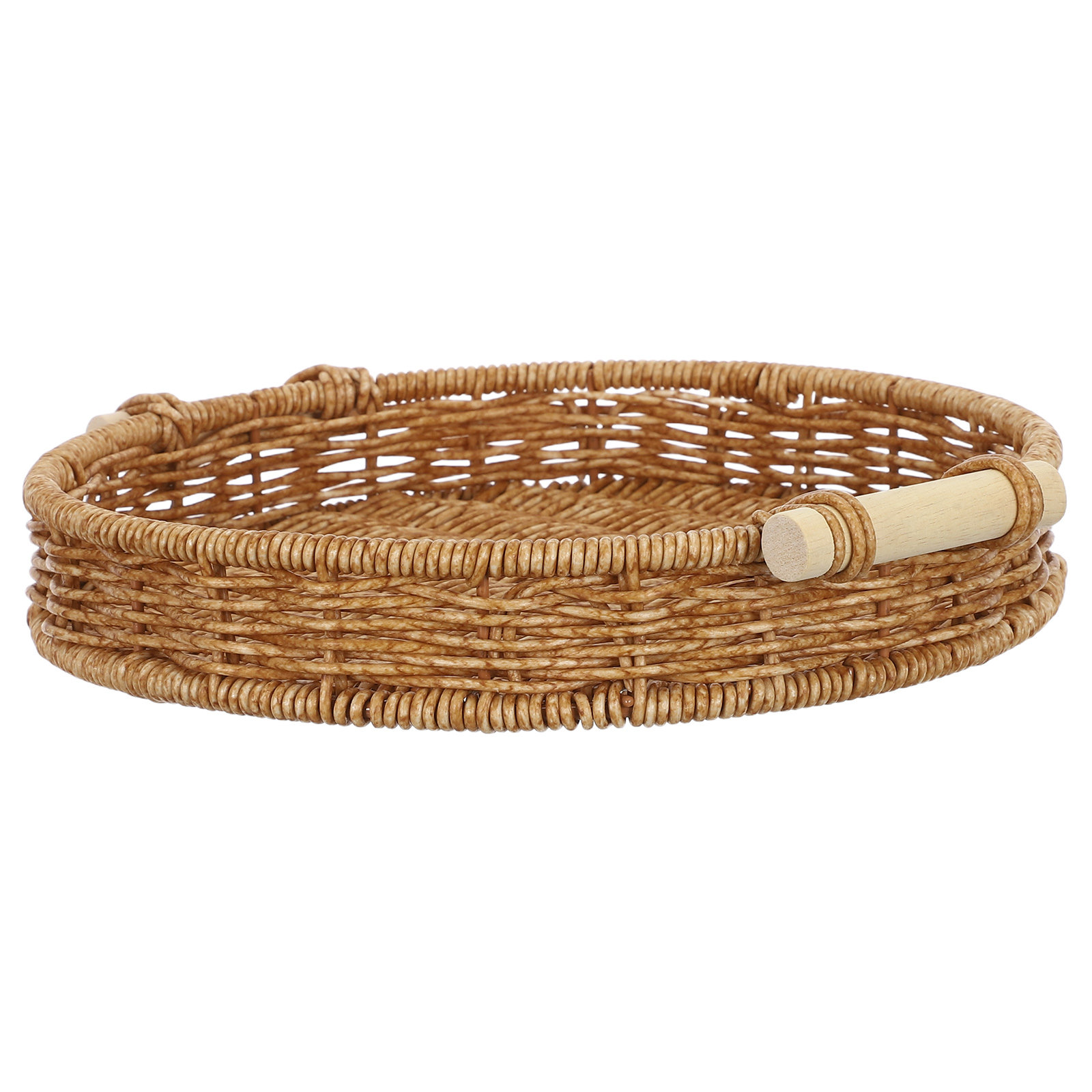 ตะกร้าขนมปังหวายเทียม ขนาด 27  - Rattan Tray Handle บทวิจารณ์และราคา