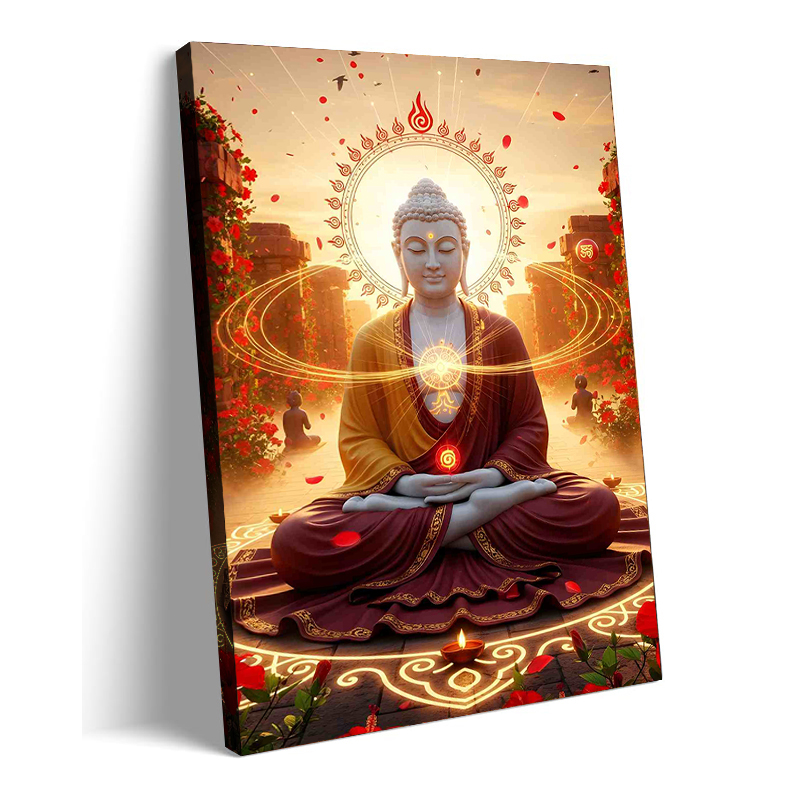 ภาพวาดศิลปะบนผืนผ้าใบพระพุทธรู - Interior Design Zen บทวิจารณ์และราคา