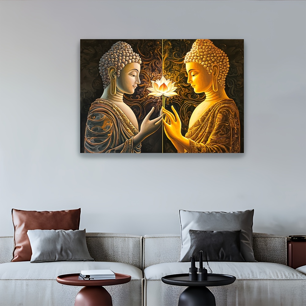 ผ้าแขวนผนังลายดอกบัวพระพุทธรูป - Interior Design Zen บทวิจารณ์และราคา